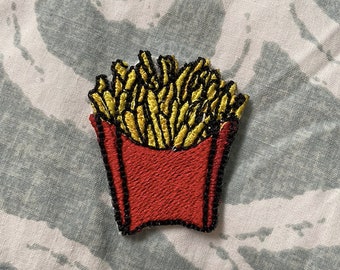 Embroidered Fries / French Fries Iron-On Adhesive Patch