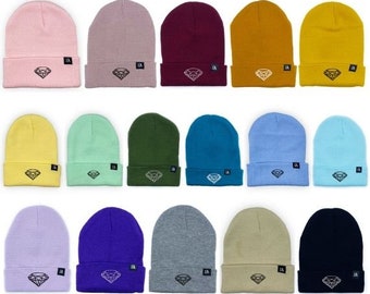 Diamond Beanie Hat / Tuque - Multiple Colours Available
