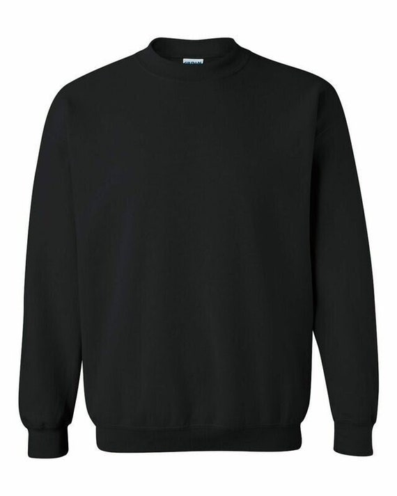 Black plain crew neck hotsell