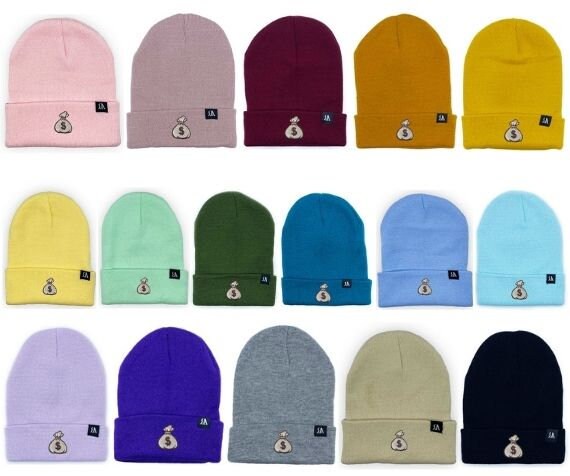 Money Bag Beanie Hat / Tuque Multiple 