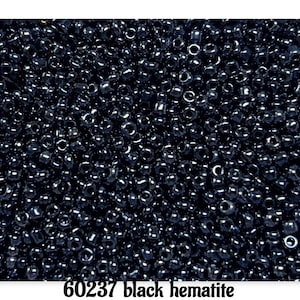 Ø 2 mm • Rocailles 12/0 • Perle di vetro • 25 g • circa 800 pezzi • ematite nera • (80,00 EUR/chilo) • Codice articolo: 60237