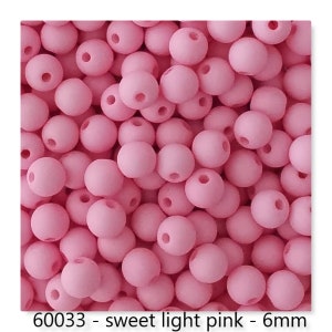 Acrylperlen Ø 6 mm 100 Stück matt Farbwahl MiPerla 60033 light pink