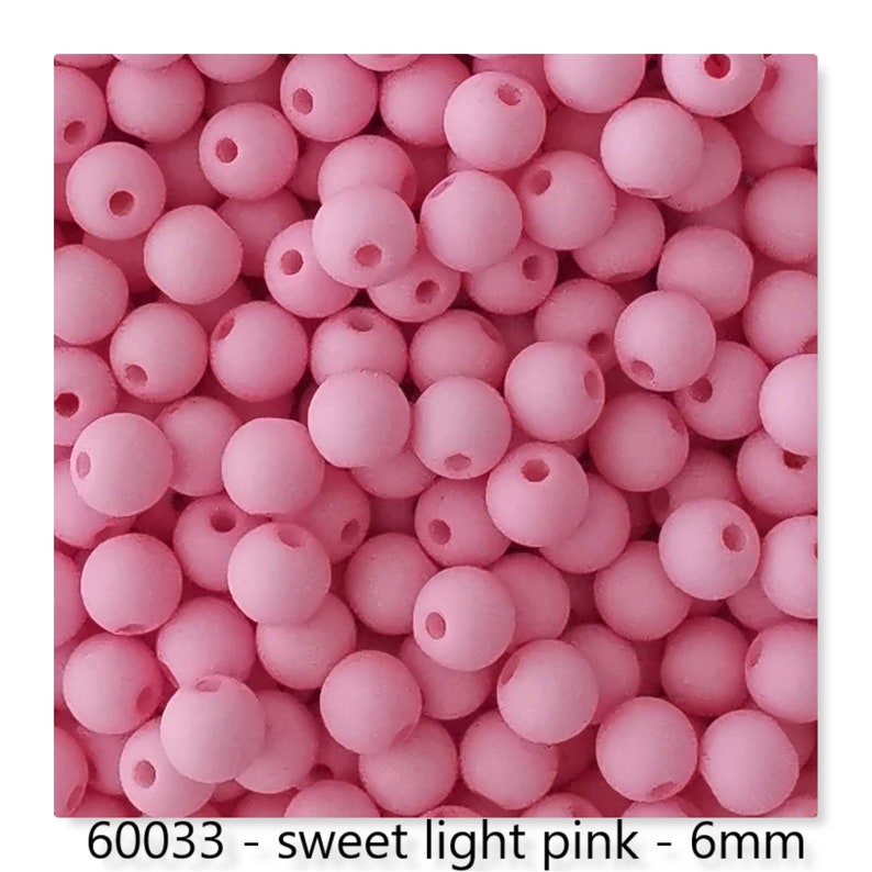 Acrylperlen Ø 6 mm 100 Stück matt Farbwahl MiPerla 60033 light pink