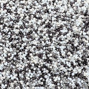 MIX * Ø 2 mm * Rocailles * 25 g 50 g 100 g (80,00 EUR/chilo) * Mix artigianale * 12/0 * marrone metallizzato * grigio verdastro * beige puro * bianco