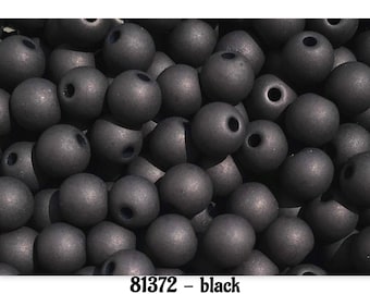 Acryl kralen * Ø 6 mm * 100 stuks (EUR 0,025/stuk) * mat - zwart