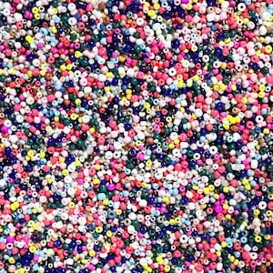 MIX * Ø 2-3 mm * Rocailles * 8/0 * 12/0 * COLORATO * da 50 g (80,00 EUR/chilo) * Perline di vetro * Mix di perline * Mix per bricolage