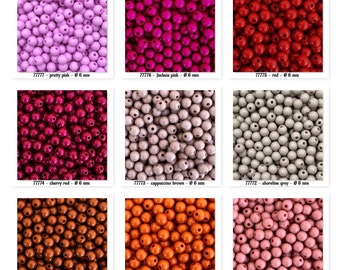 NEW acrylic beads * Shiny * shiny * Ø 6 mm * 100 pieces * color choice