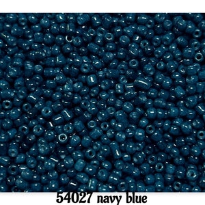 Ø 2 mm • Rocailles 12/0 • Perle di vetro • 25 g • circa 800 pezzi • blu navy • (80,00 EUR/chilo) • Codice articolo: 54027