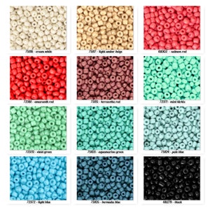 Ø 3 mm * Rocailles * 25 g (80,00 EUR/chilo) * Perle di vetro * 8/0 * bianco * crema * rosso * menta * turchese * verde * blu * nero