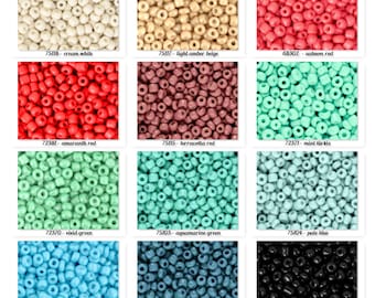 Ø 3 mm * rocailles * 25 g (80,00 EUR/kilo) * glaskralen * 8/0 * wit * creme * rood * munt * turkoois * groen * blauw * zwart