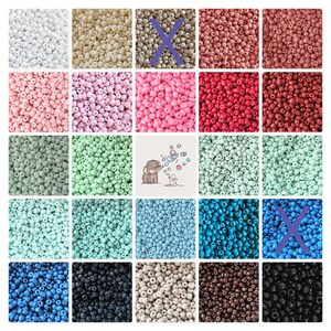 Ø 4 mm * Rocailles * 25 g (80.00 EUR/kilo) * Glass beads * 6/0 * CHOICE OF COLOR