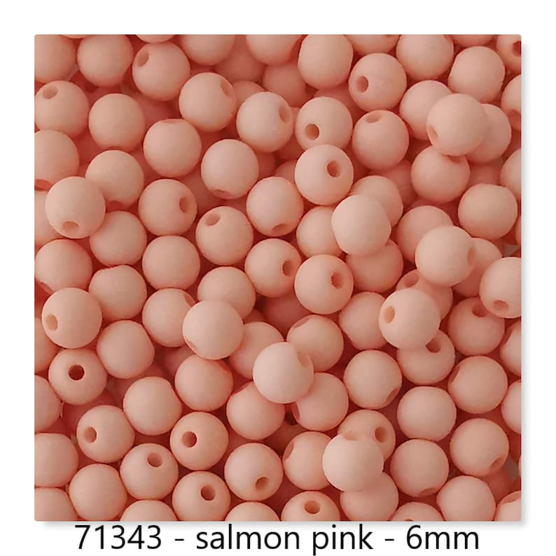 Acrylperlen Ø 6 mm 100 Stück matt Farbwahl MiPerla 71343 salmon pink