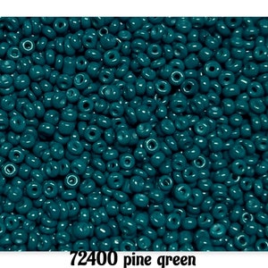 Ø 2 mm • Rocailles 12/0 • perle di vetro • 25 g • circa 800 pezzi • verde pino • (80,00 EUR/chilo) • n. art. 72400