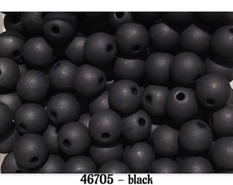 Acryl kralen * Ø 8 mm * 100 stuks (EUR 0,036/stuk) * mat - zwart