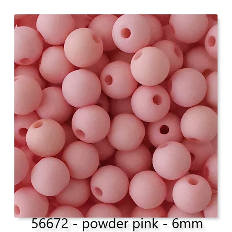 Acrylperlen Ø 6 mm 100 Stück matt Farbwahl MiPerla 56672 powder pink