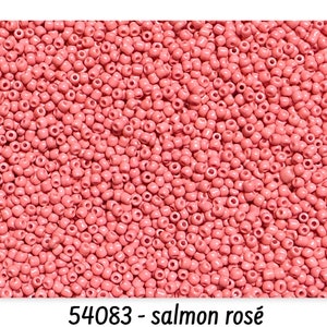 Ø 2 mm • Rocailles 12/0 • Perle di vetro • 25 g • circa 800 pezzi • salmone rosé • (80,00 EUR/chilo) • Codice articolo: 54083