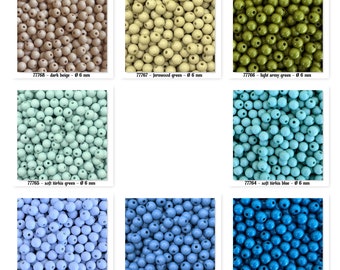 NEW acrylic beads * Shiny * shiny * Ø 6 mm * 100 pieces * color choice