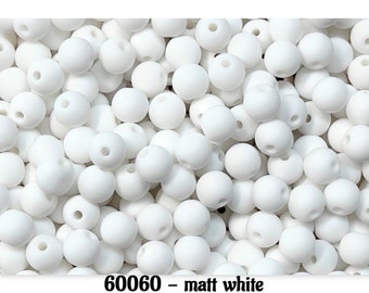 Acrylperlen * Ø 4 mm * 200 Stück (0,014 EUR/St.) * matt white