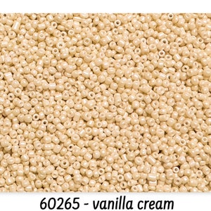 Ø 2 mm • Rocailles 12/0 • Perle di vetro • 25 g • circa 800 pezzi • crema alla vaniglia • (80,00 EUR/chilo) • Codice articolo: 60265