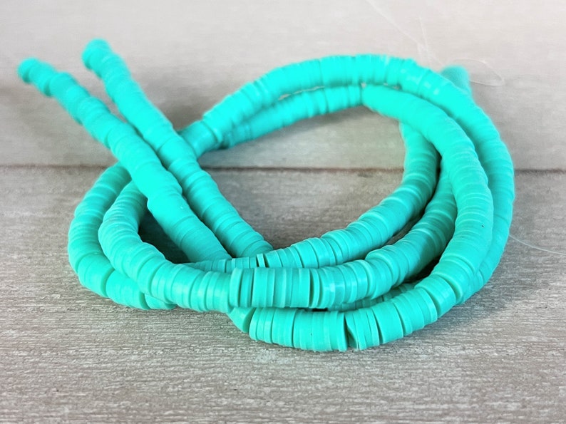 Katsuki beads Heishi beads Polymer clay Ø 6 mm strand approx. 40 cm approx. 360 discs approx. 0.006 EUR/piece 1 strand 700414 light green
