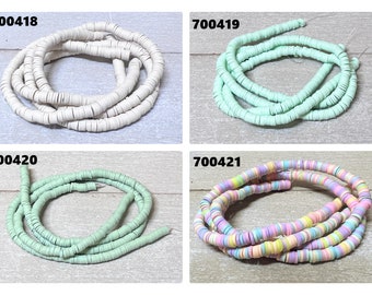 Katsuki beads * Heishi beads * polymer clay * Ø 6 mm * strand approx. 38-44 cm * approx. 360-400 discs * (approx. 0.007 EUR/piece) * 1 strand