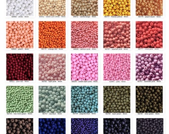 Acrylic beads * Ø 4 mm * 200 pieces (0.014 per piece) * matt * choice of colours