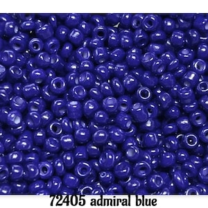 Ø 2 mm • Rocailles 12/0 • Perle di vetro • 25 g • circa 800 pezzi • blu ammiraglio • (80,00 EUR/chilo) • Codice articolo: 72405