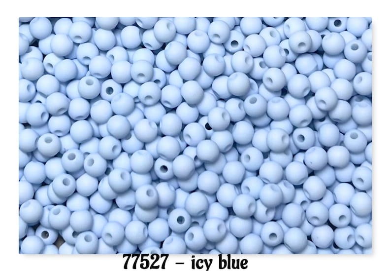Acrylperlen Ø 4 mm 200 Stück 0,014 pro Stück matt icy blue sky diver blue glacier blue sky blue Mix icy blue