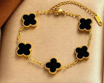 18 k gold plated leaf bracelet