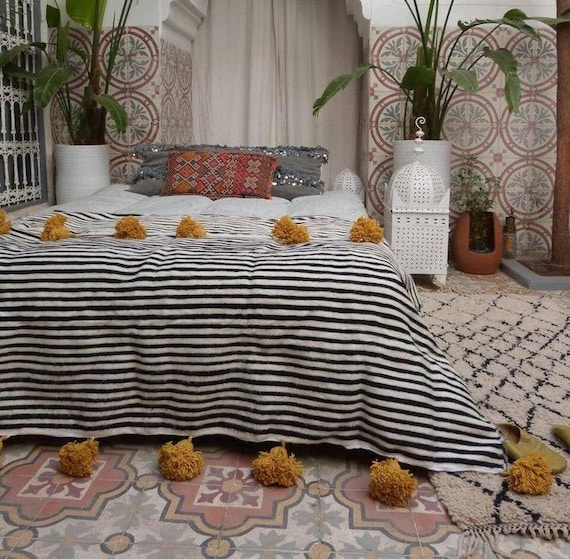 Moroccan bed throw shop