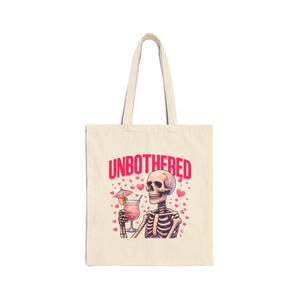 Bolsa de mano con esqueleto despreocupado: bolsa de compras ecológica y divertida, regalo de Halloween, bolsa informal para el fin de semana, recuerdo de fiesta, bolsa con dibujos animados.