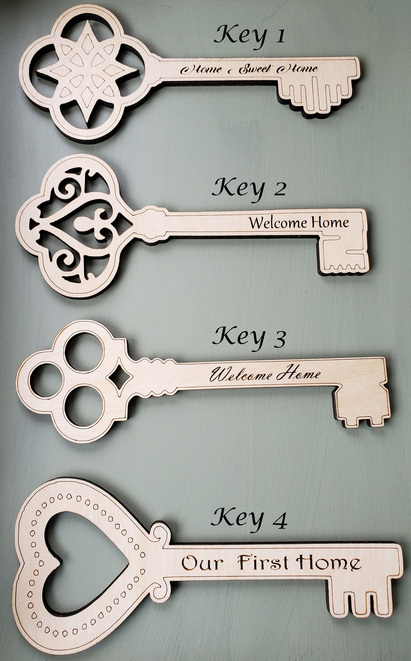 Custom/Personalized Laser Engraved Wood Key Gift For Etsy