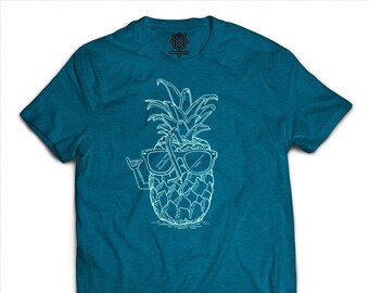 Pineapple Bro T Shirt Dark Teal Heather