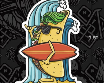 Surf Taco Decal Sticker