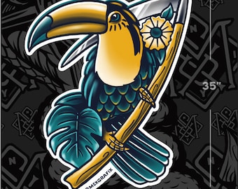 Costa Reaper Toucan Sticker Decal