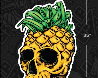 Punk pineapple sticker decal