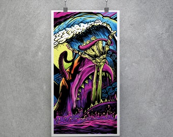 Attack of Shark Week Poster 12" x 24"