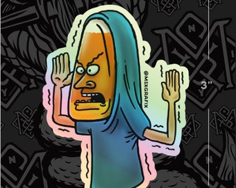 Candy Cornholio Halloween candy sticker decal