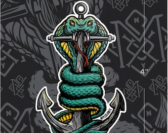 Sink and Destroy Snake Sticker Decal