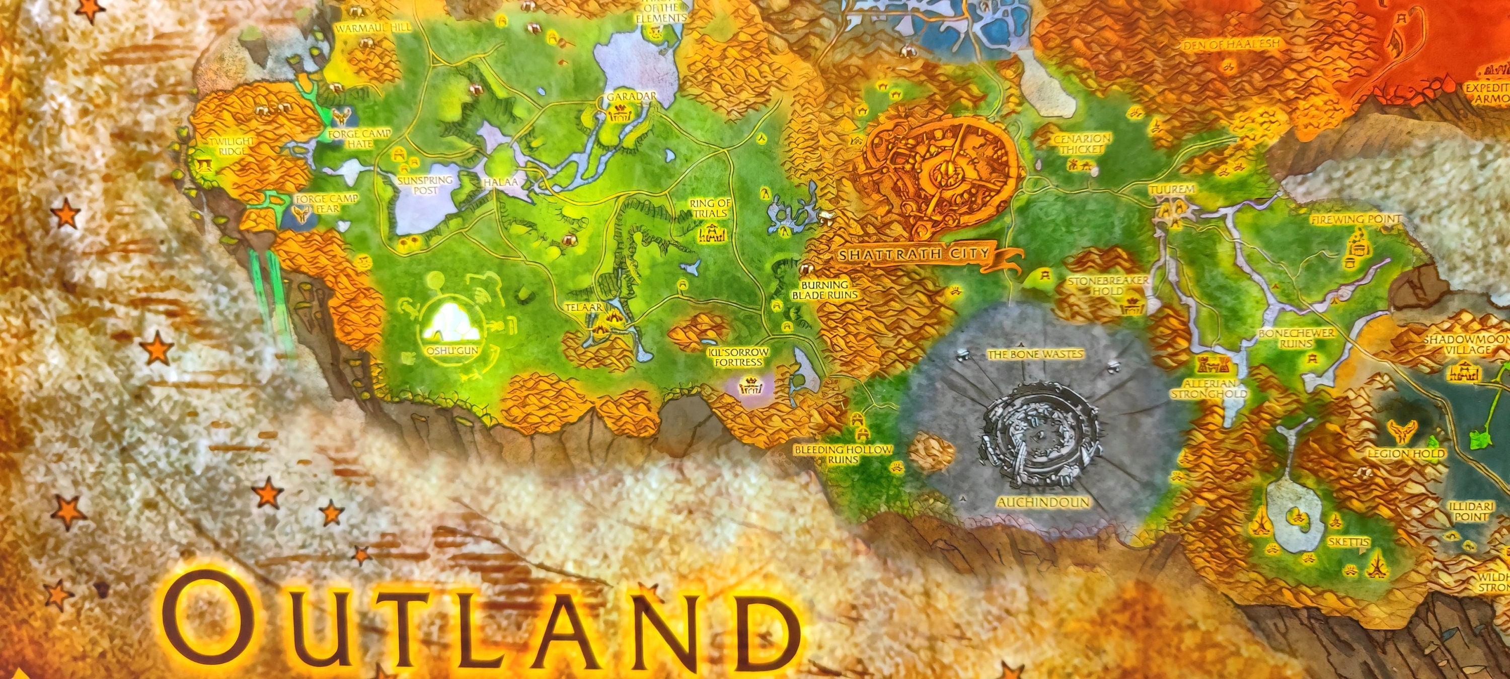 High Quality Map of the Outlands From World of Warcraft Etsy UK