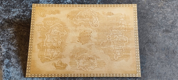Laser Engraved Map of Azeroth From World of Warcraft | Etsy