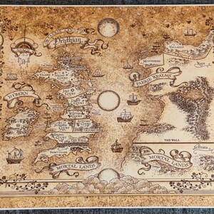 High Quality Map of the ACOTAR World From the Court of Thorns and Roses ...