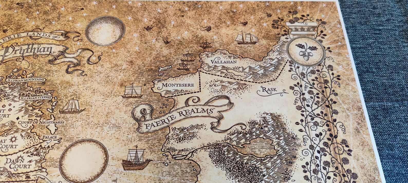 High Quality Map of the ACOTAR World From the Court of Thorns - Etsy ...