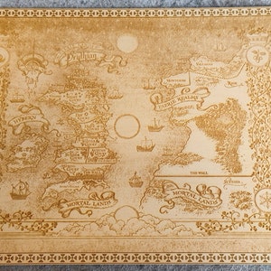 Laser Engraved ACOTAR World Map From the Court of Thorns and - Etsy ...