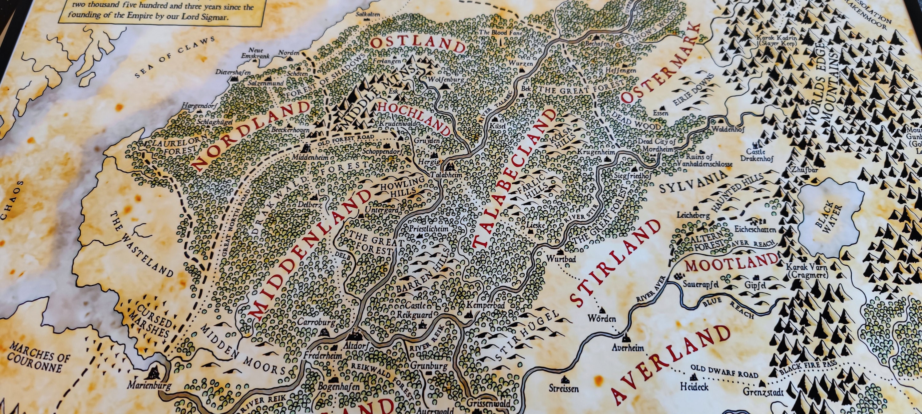 High Quality Map of the Empire From the Total War Warhammer Etsy