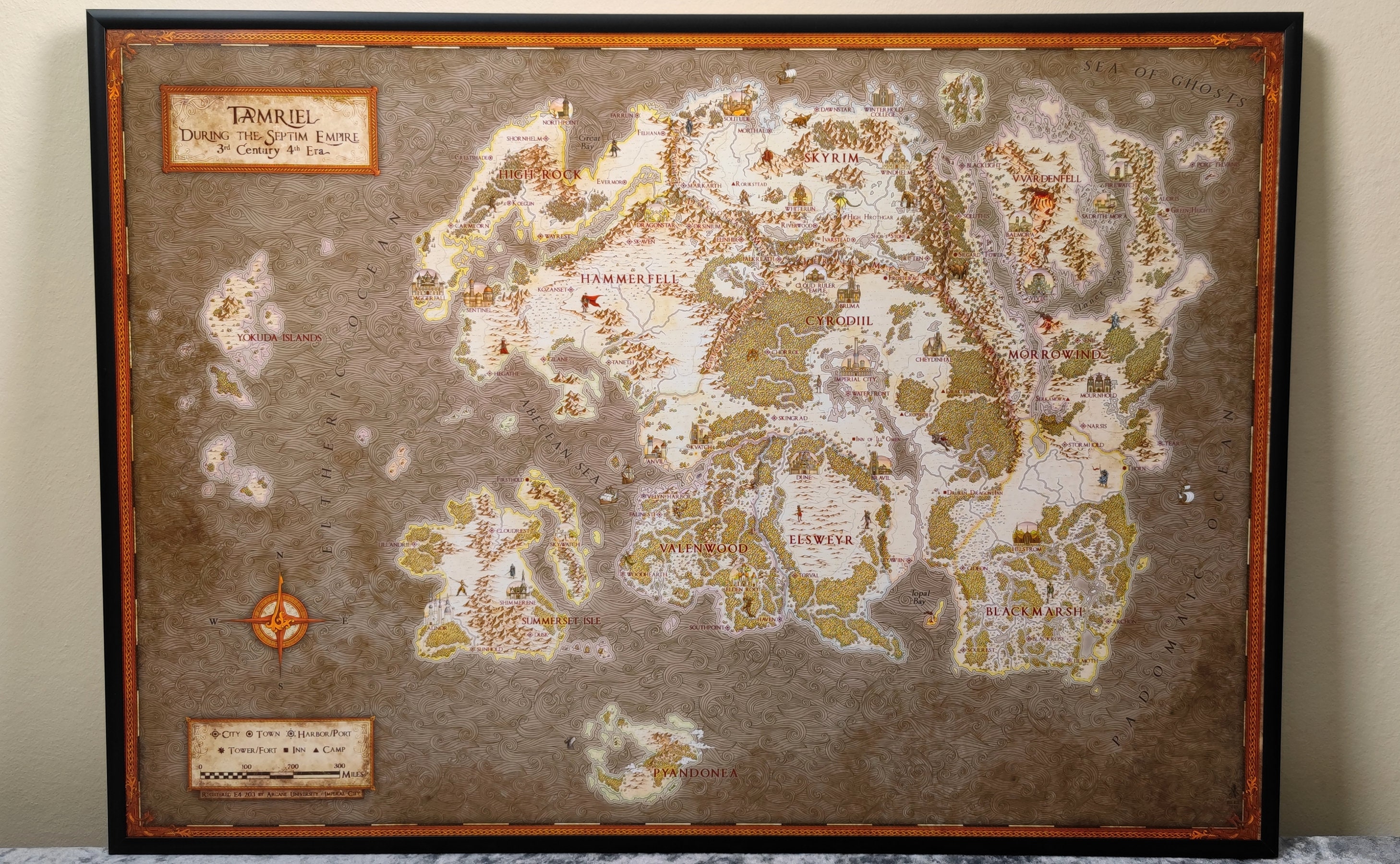 High Quality Map of Tamriel From the Elder Scrolls Online Etsy UK