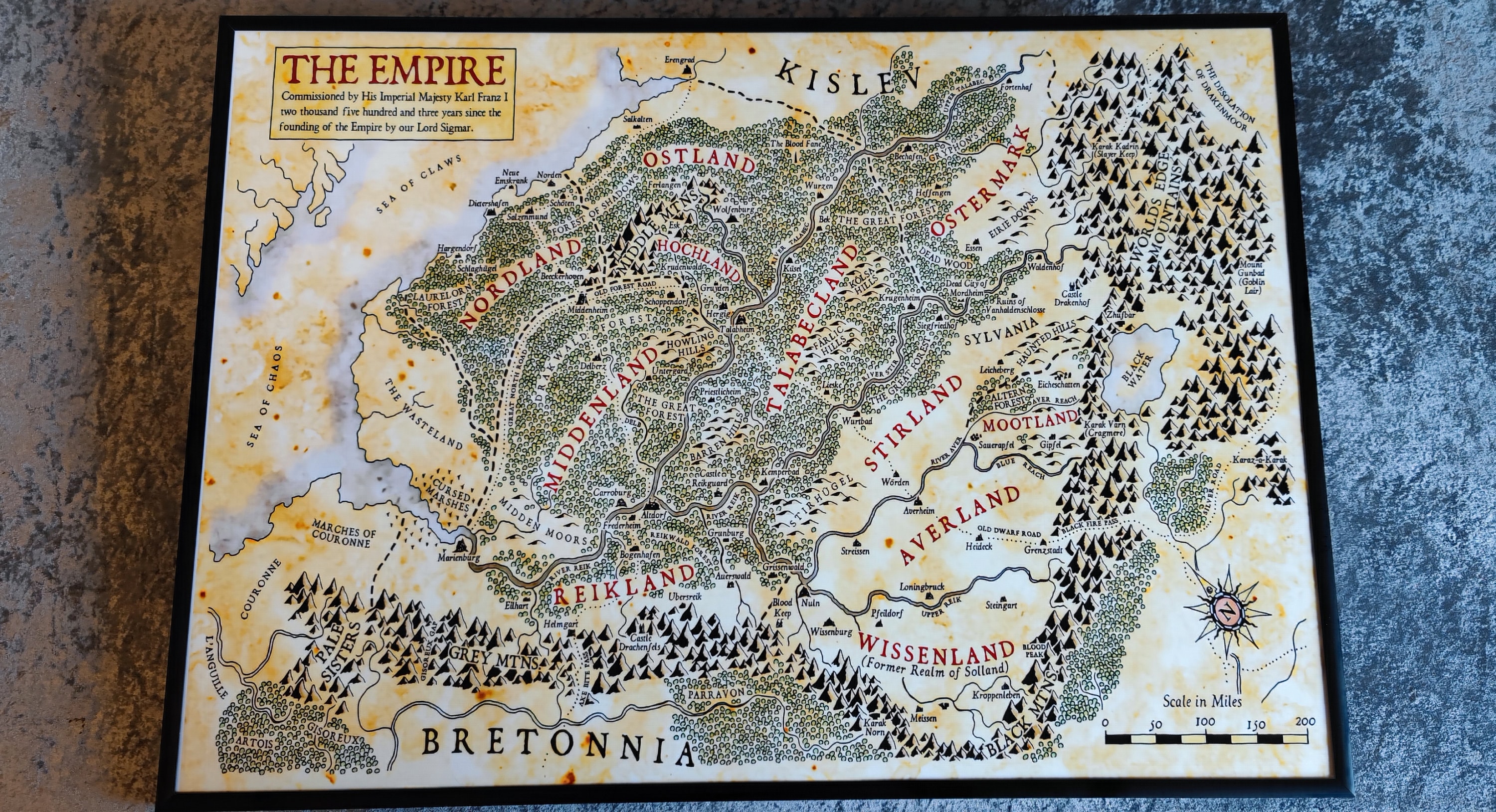 High Quality Map of the Empire From the Total War: Warhammer - Etsy 