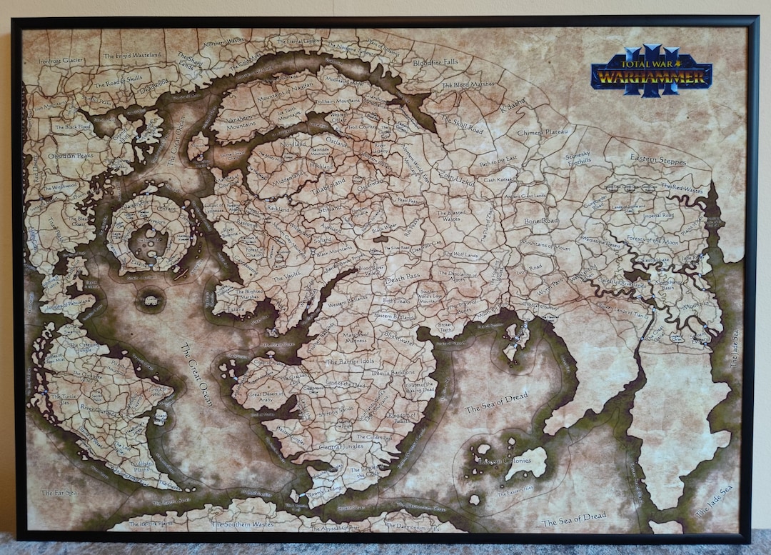 High Quality Map of the Immortal Empires From Total War: - Etsy