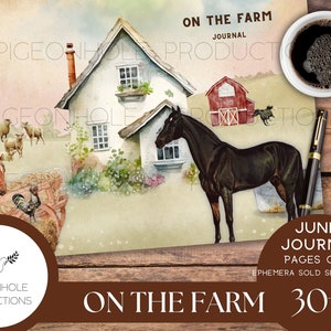 Kit de pages de journal indésirables à la ferme, IMPRIMABLE, 30 feuilles de journal, avec et sans lignes, pour 60 pages de journal, magnifique !