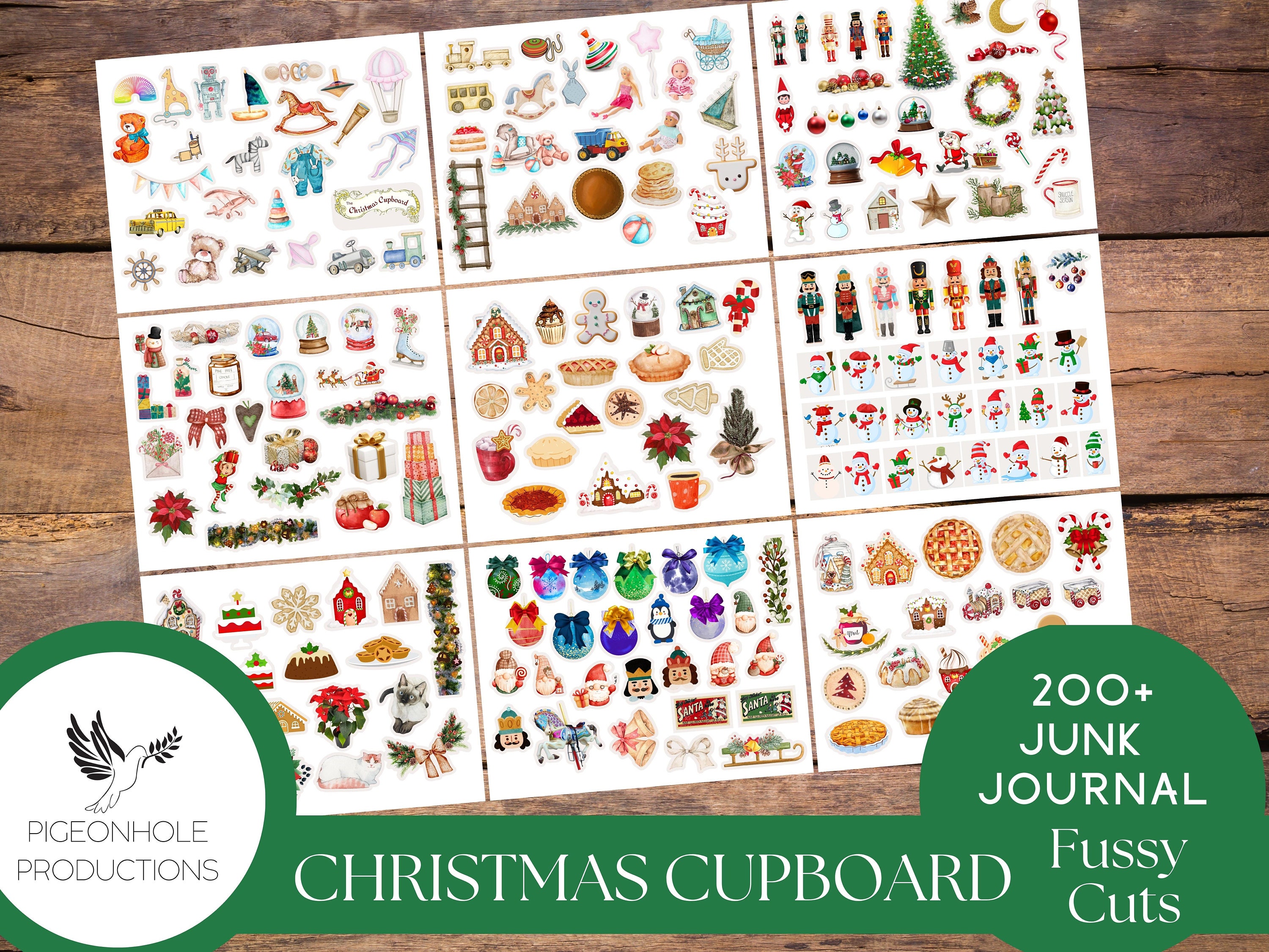 Christmas Fussy Cut Printables - Etsy UK
